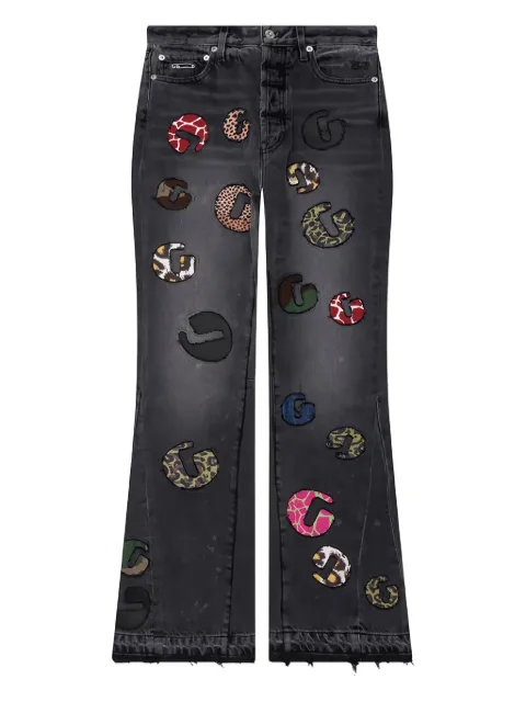 GALLERY DEPT. G Time La Flare appliqué wide-leg jeans Grey GT40028F