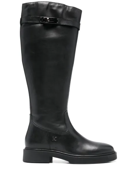 KEYS buckle strap boots Black K11474