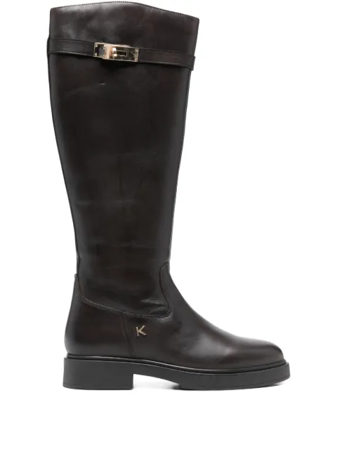 KEYS buckle strap boots Brown K11474