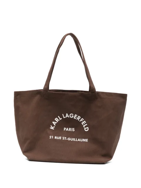 Karl Lagerfeld logo-print tote bag Brown A1W50006141