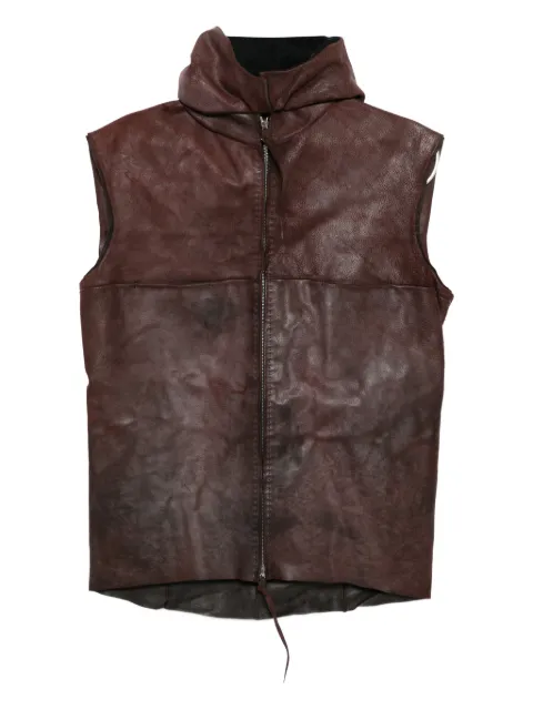 Ma+ sleeveless hoodie Brown J221BZ