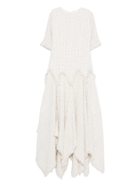 MIAU by Clara Rotescu fringed maxi dress White IVANKA