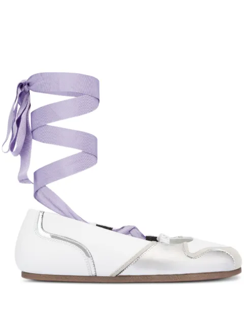 Moschino panelled ballet flats White MA15031G1OMFD