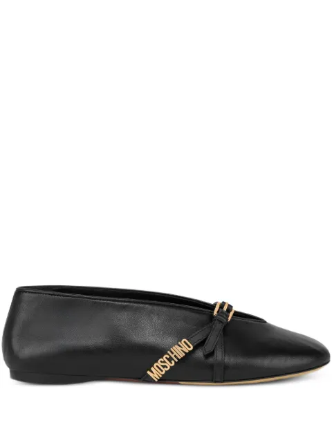 Moschino satin ballet flats Black MA11050C1OMA0