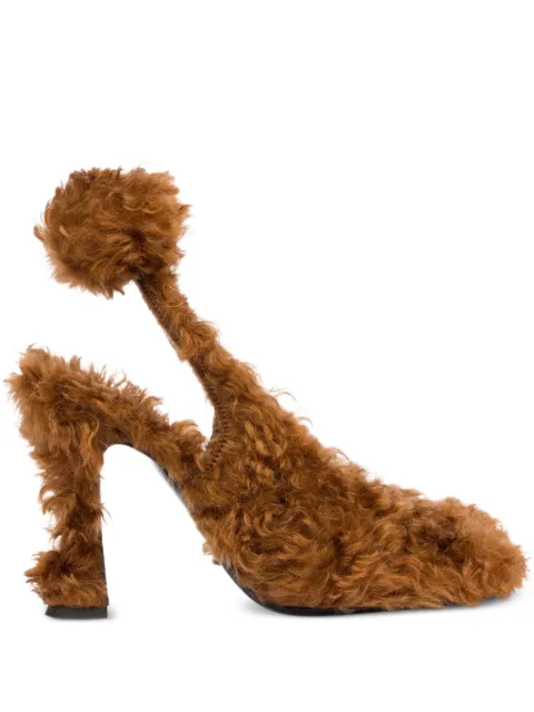 Moschino shearling pumps Brown MA1005AC1OM55