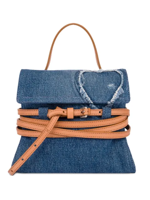Moschino top-handle wrap small clutch bag Blue MC4058PP1OOO2