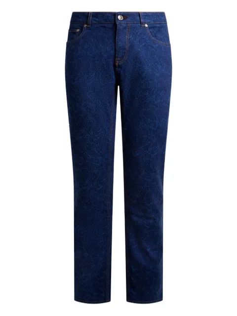 ETRO jacquard floral paisley jeans Blue MRNB0004AD329