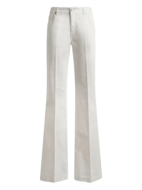 ETRO Pegaso-embroidery cotton jeans White WRNB0029AU116
