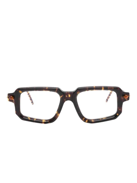 Kuboraum P23 square-frame glasses Brown P23TO