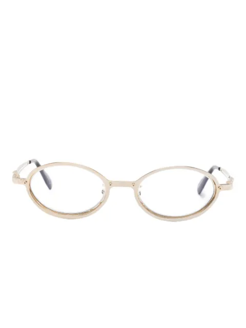 Kuboraum Maskeh 18 oval-frame glasses Gold H18GD