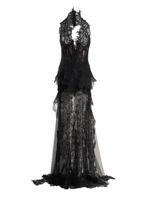 Ana Radu lace-detailed maxi dress Black 47113