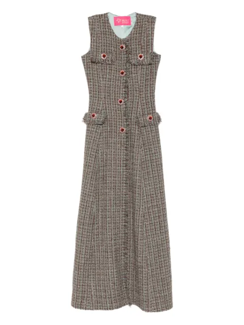 MIAU by Clara Rotescu embellished maxi dress Brown SONNY
