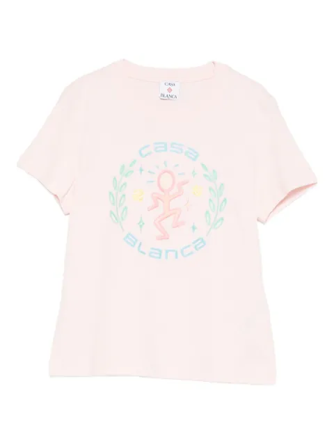 Casablanca graphic cotton T-shirt Pink WSP26JTS02002