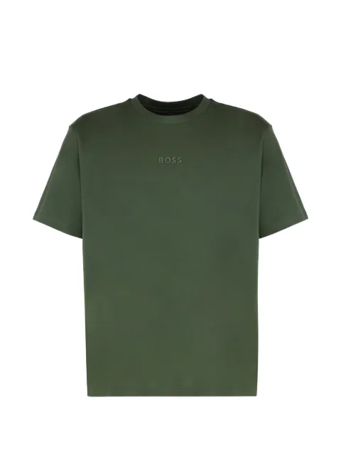 BOSS Tee 10 logo-embossed T-shirt Green 50519368