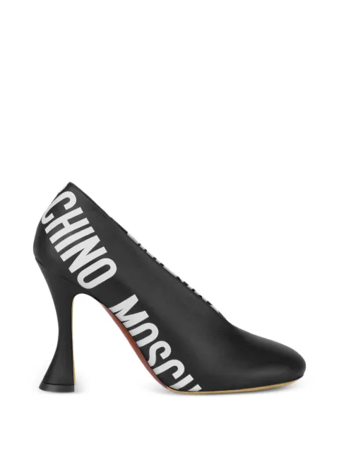 Moschino logo-print pumps Black MA1003AC1OMKA
