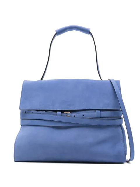 Moschino logo-detail buckle shoulder bag Blue MC4165PP1OOJ0