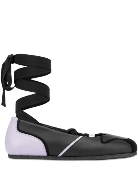 Moschino panelled ballet flats Black MA15031G1OMFC
