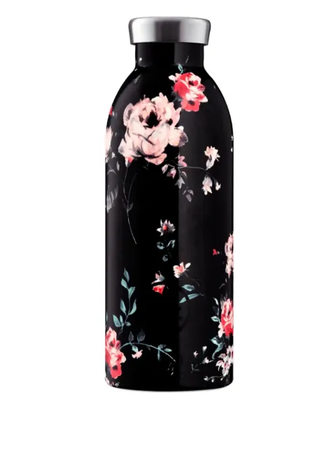 24bottles floral travel water bottle 500ML Black 000258