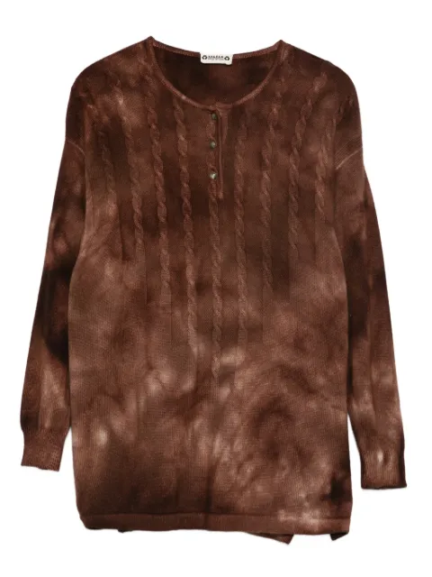 A.N.G.E.L.O. Vintage Upcycling Angelo Vintage Upcycling cable-knit buttoned sweater Brown AU280UT