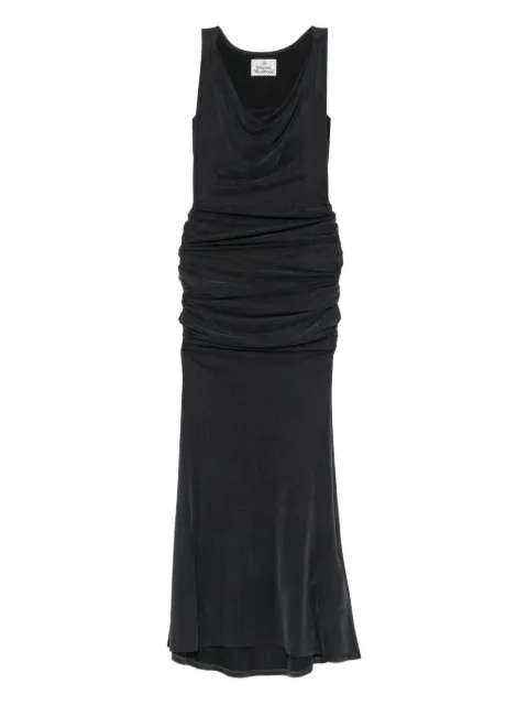Vivienne Westwood Liz cowl-neck gathered maxi dress Grey 1102001AJ008E