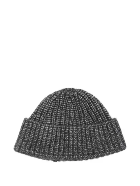 Zegna ribbed beanie hat Grey UGHT30A2BNI