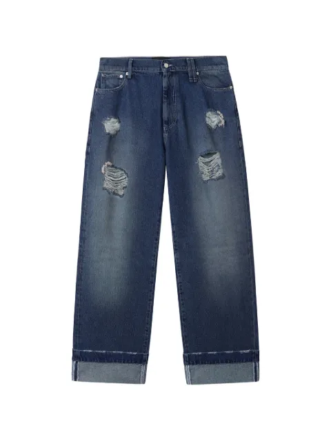 Simone Rocha distressed jeans Blue 4161B1231DDISTRESSEDDENIMDISTRESSEDBLUEPEARLCLEAR
