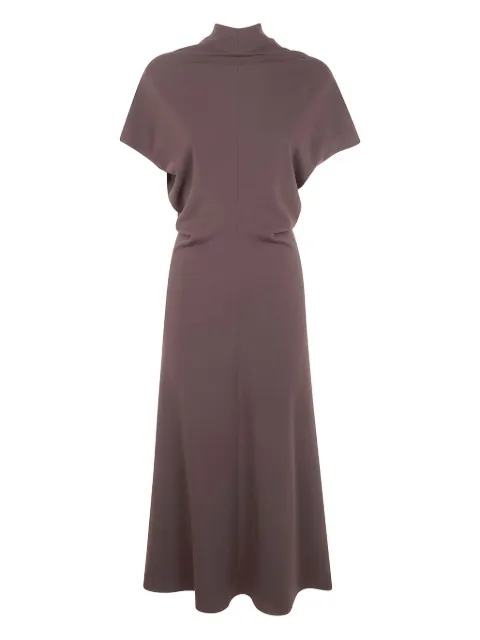 DRHOPE high-neck midi dress Brown 45582474