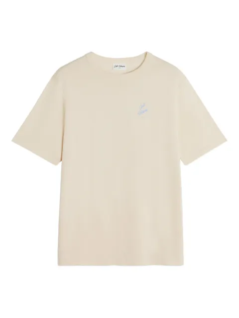 CAFÉ KITSUNÉ logo-detail T-shirt Neutrals QU01102KJ7014