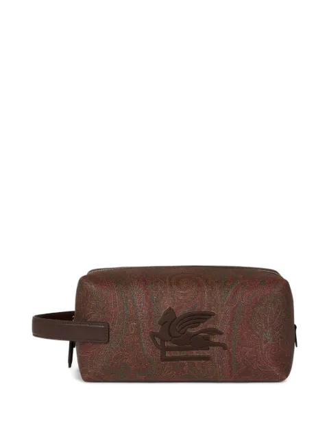 ETRO medium Arnica pouch with Pegaso embroidery Brown MP2C0010AA086