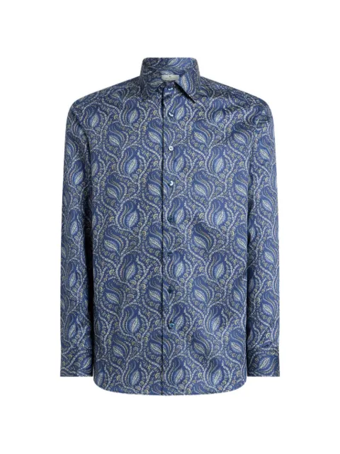 ETRO paisley foliage shirt Blue MRIB002599SA5P3
