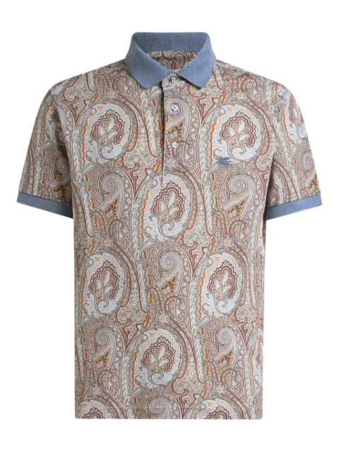 ETRO piqué polo shirt Neutrals MRMD0004AKF79