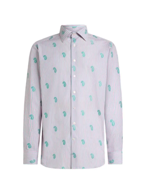 ETRO striped fil coupé shirt White MRIB000599TJ5D9