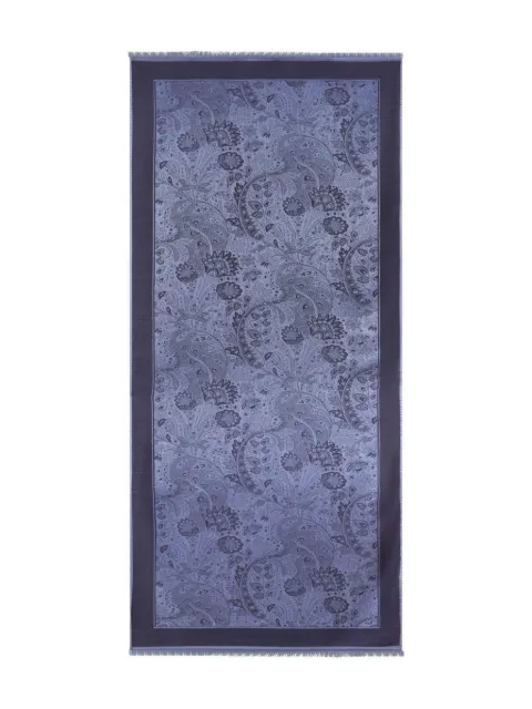 ETRO floral paisley-motif jacquard scarf Blue MATA0038AQ428