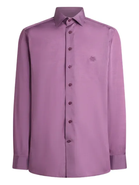 ETRO Pegaso-embroidery shirt Purple MRIB000299TU5D0