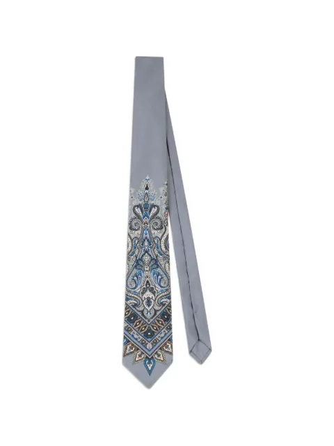 ETRO floral paisley print tie Grey MASA0001AKH95