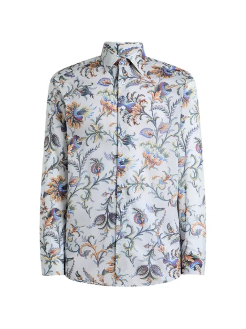 ETRO floral cotton muslin shirt White MRIB002599SA5P8