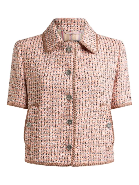 ETRO check tweed jacquard jacket Pink WRCA011199TJEI8