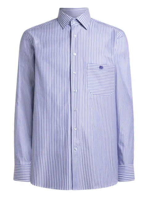 ETRO striped cotton shirt Blue MRIB003099TR5A7