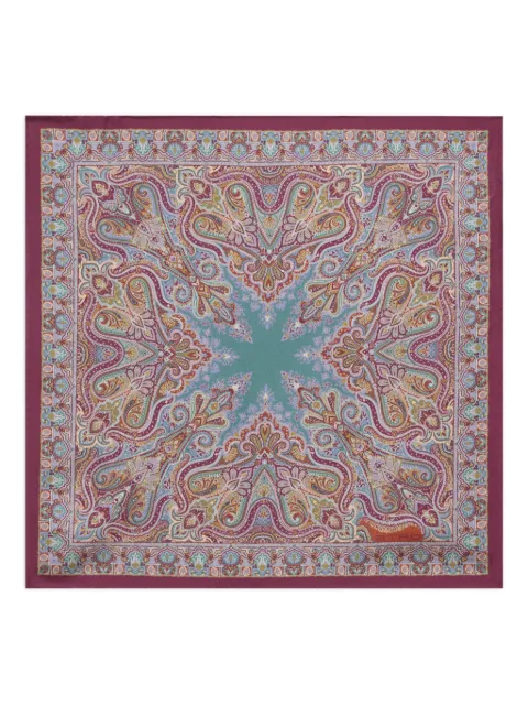 ETRO floral paisley silk pocket square Red MAUA0004AKH52