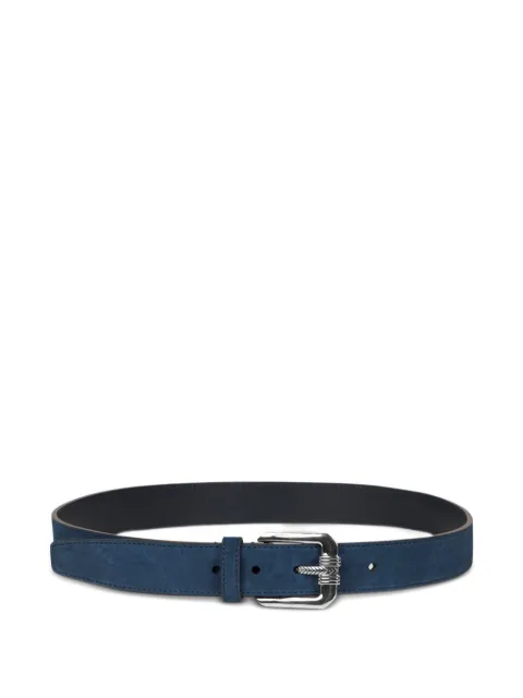 ETRO suede buckle belt Blue MP3B0011AKH42