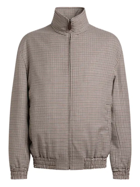 ETRO checked high-neck bomber jacket Neutrals MRBA009699TQB85