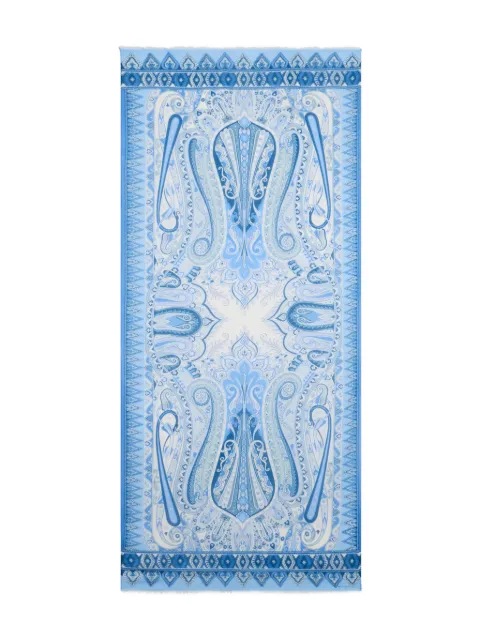ETRO floral paisley scarf Blue MATA0038AKG93