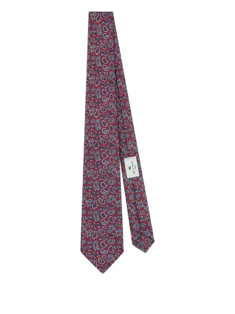 ETRO jacquard paisley silk tie Red MASA0001AQ402