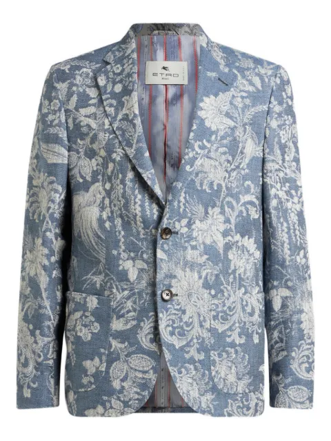 ETRO jacquard floral cotton jacket Blue MRCA000799TJ5E4
