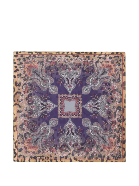 ETRO paisley-motif silk pocket square Purple MAUA0004AKG89