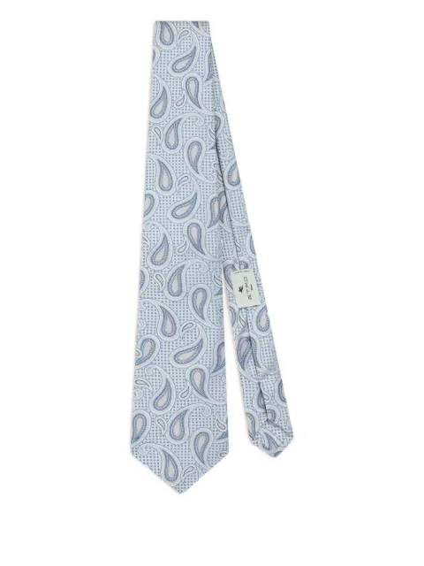 ETRO polka-dot paisley jacquard tie White MASA0001AQ388