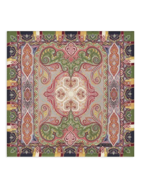 ETRO floral paisley silk pocket square Neutrals MAUA0004AKH53