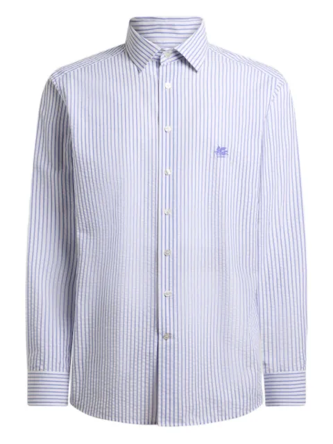 ETRO striped cotton seersucker shirt White MRIB000299TR5A9