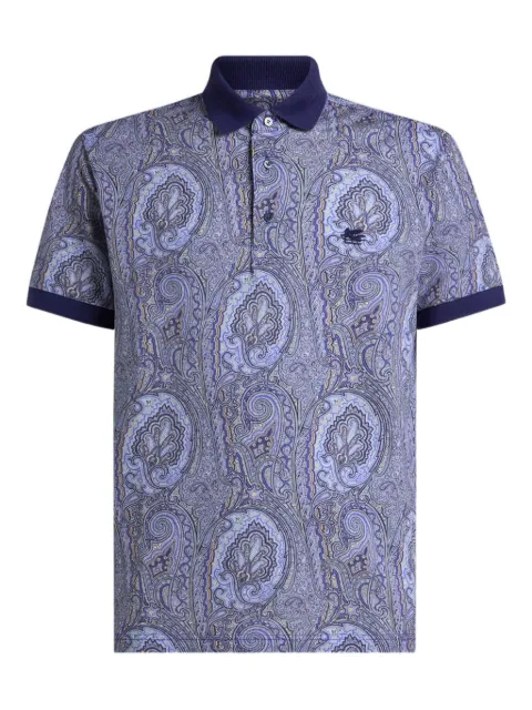 ETRO piqué polo shirt Blue MRMD0004AKF79