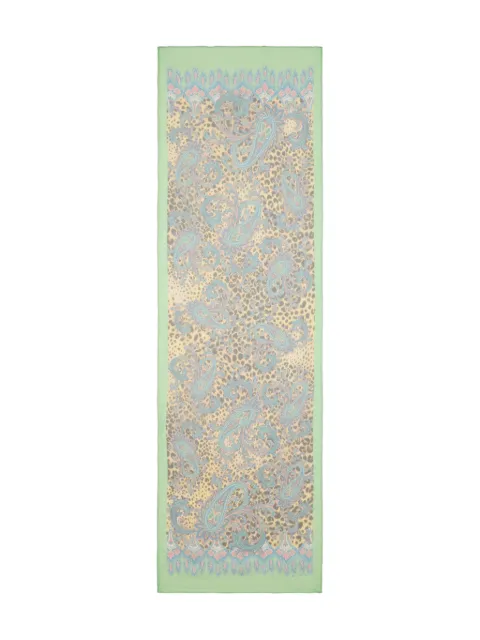 ETRO paisley animal-motif silk scarf Neutrals WATA0005AKE28